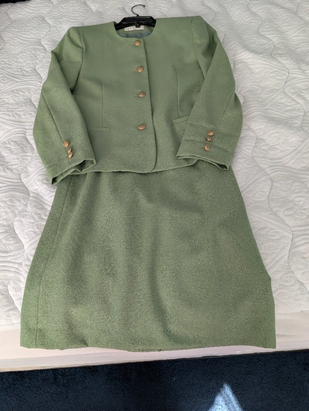 A & K Designs Green Jacket & Skirt set